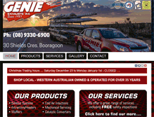 Tablet Screenshot of genie-exhaust.com.au